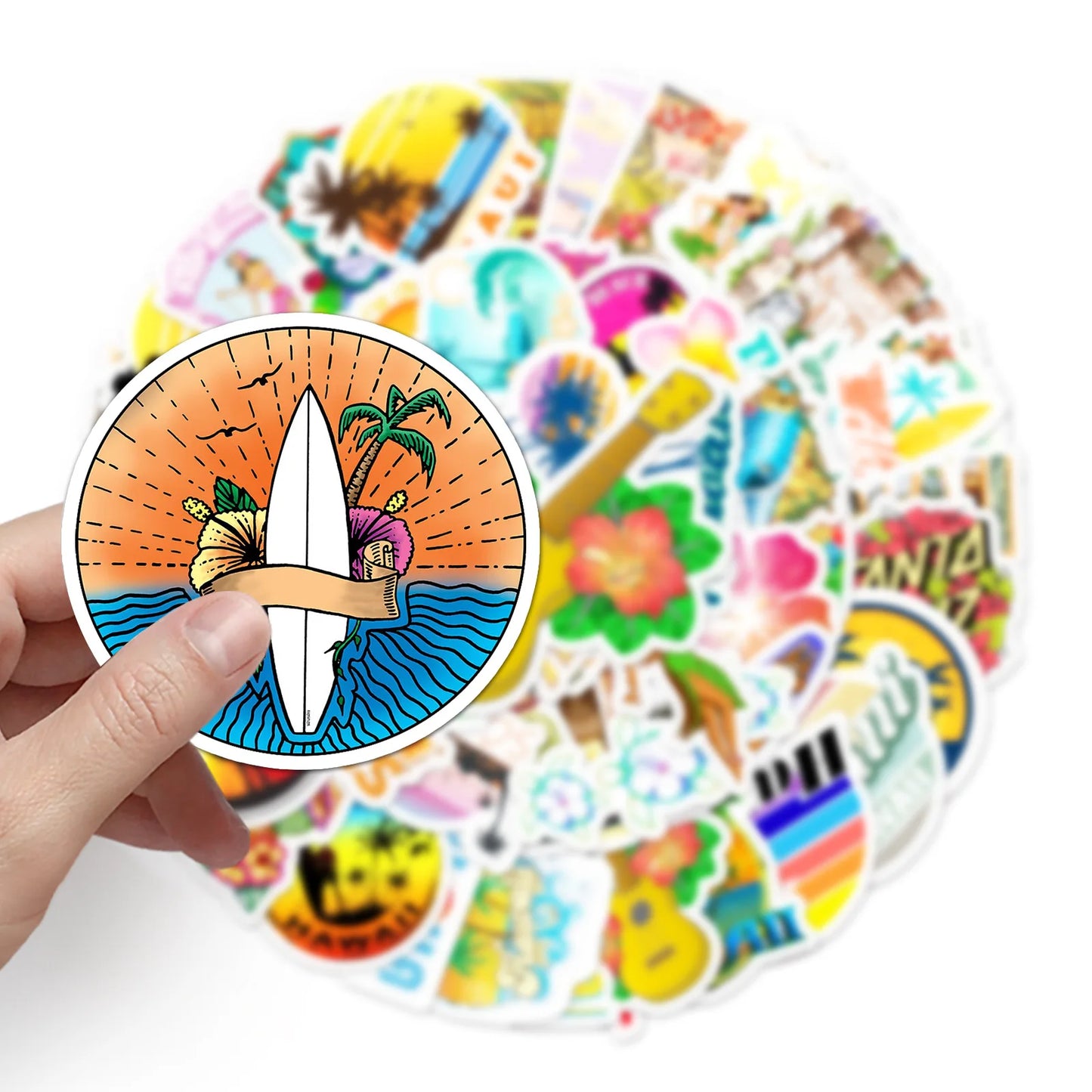 Outdoor Hawaii Surfing Stickers