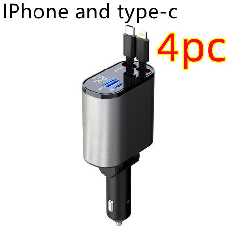 Fast Charging Car Cigarette Lighter USB And TYPE-C Adapter