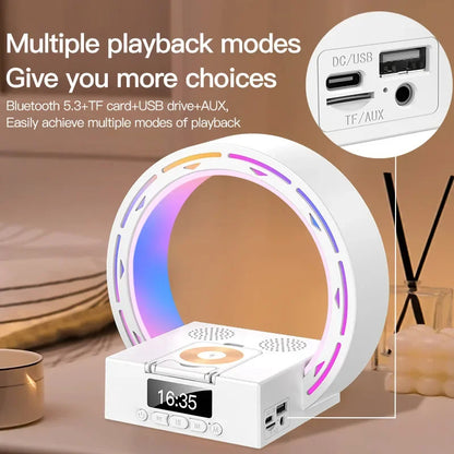 Wireless Bluetooth Speaker Charging Pad Lamp Alarm Clock Wake-Up Light