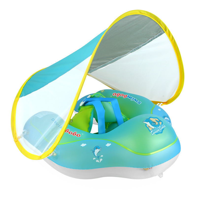 Baby Swimming Float With Canopy Inflatable Infant Floating Ring