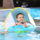 Baby Swimming Float With Canopy Inflatable Infant Floating Ring