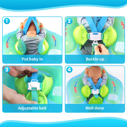 Baby Swimming Float With Canopy Inflatable Infant Floating Ring