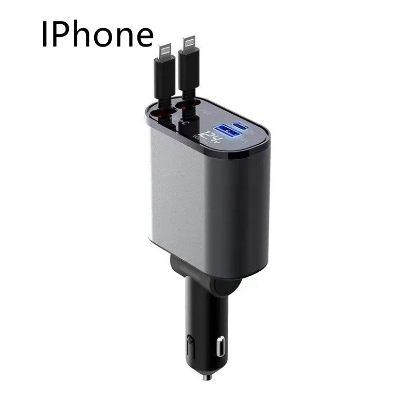 Fast Charging Car Cigarette Lighter USB And TYPE-C Adapter