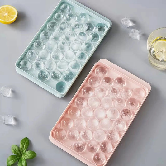 33 Ice Boll PP Mold Frozen Whiskey Ice Cube Tray Box