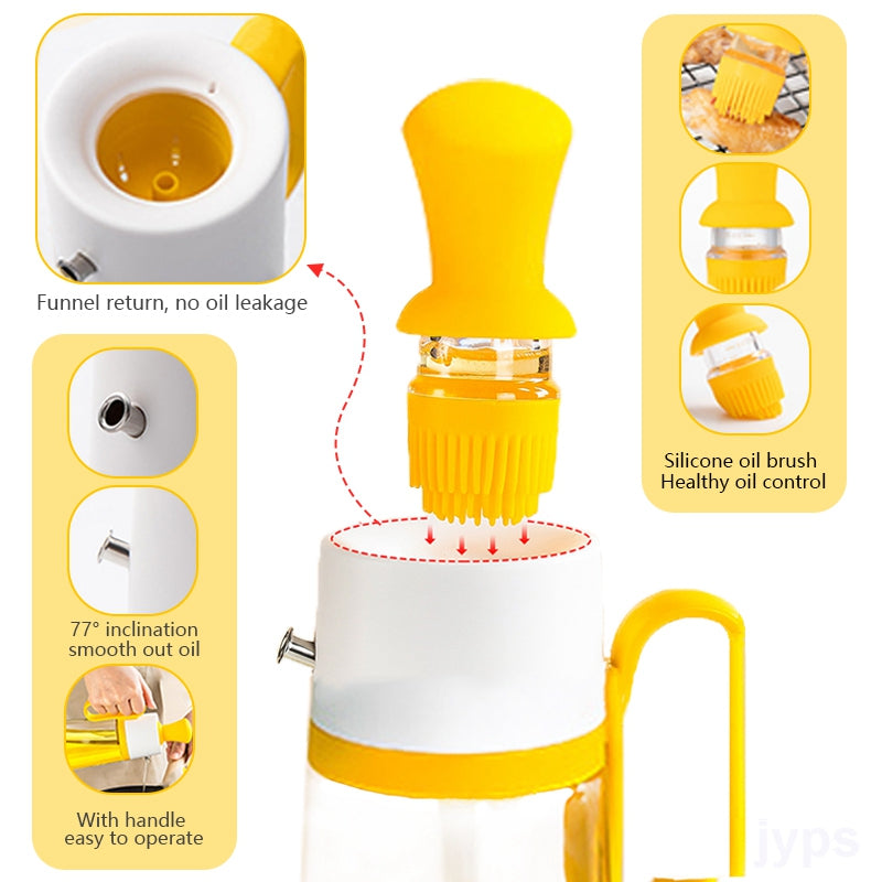 All in 1 Oil Dispenser With Silicon Brush