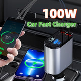 Fast Charging Car Cigarette Lighter USB And TYPE-C Adapter