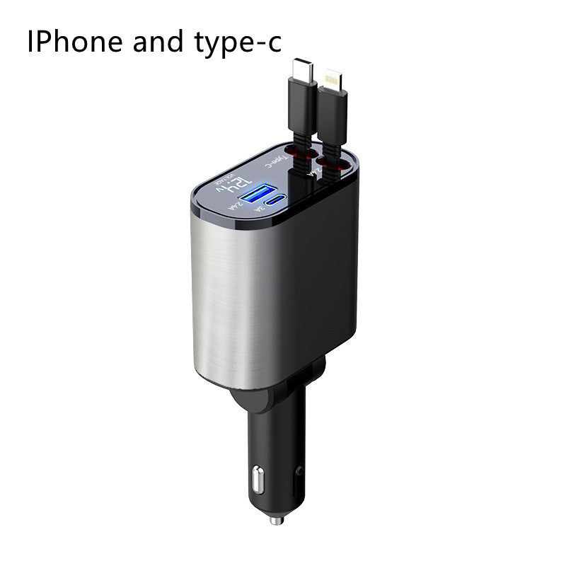 Fast Charging Car Cigarette Lighter USB And TYPE-C Adapter