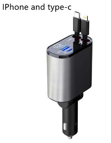 Fast Charging Car Cigarette Lighter USB And TYPE-C Adapter