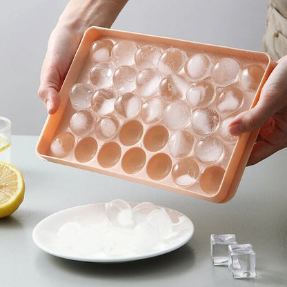 33 Ice Boll PP Mold Frozen Whiskey Ice Cube Tray Box