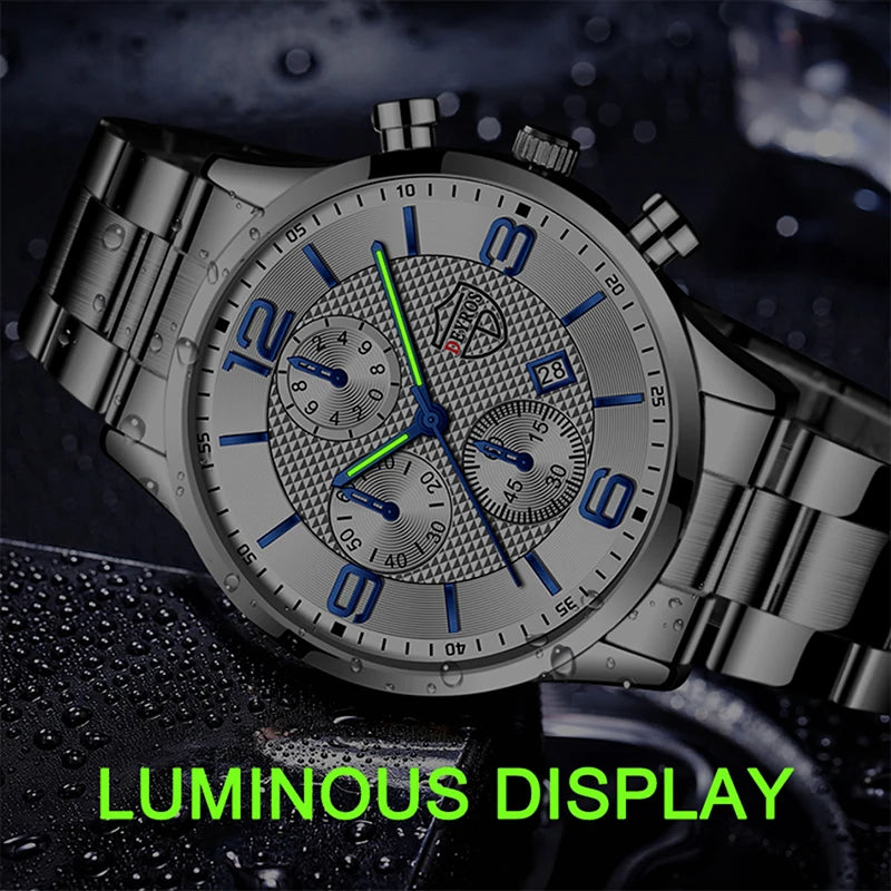 Fashion Mens Watches Luxury Stainless Steel