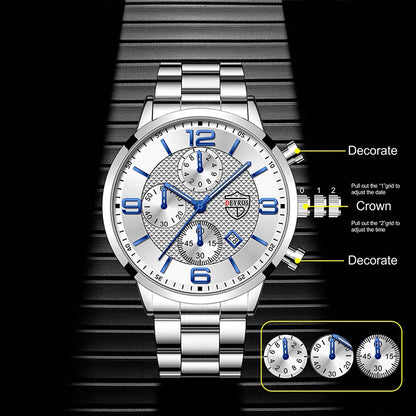 Fashion Mens Watches Luxury Stainless Steel