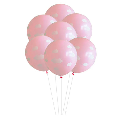 Blue White Cloud Balloons Birthday Party Supplies Air Globo's