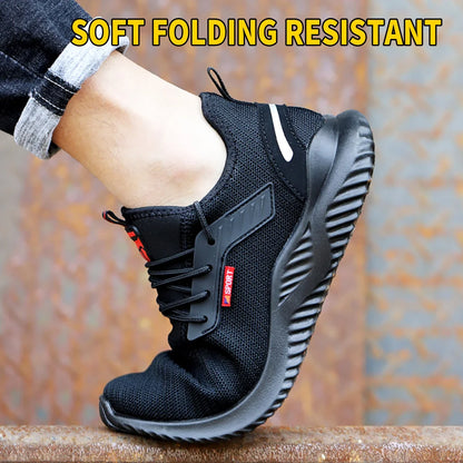 Work Safety Shoes Anti-Smashing Steel Toe Puncture Proof Construction Lightweight Breathable Sneakers shoes Men Women is Light