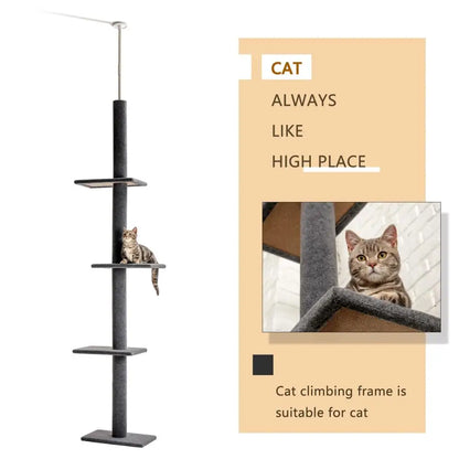 Cat Climbing Tower Multi-layer With Hammock