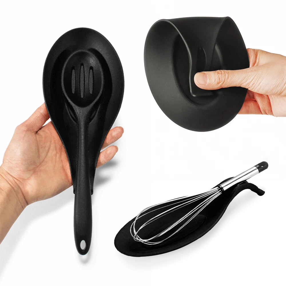 1Pc Silicone Insulation Spoon Shelf Heat Resistance