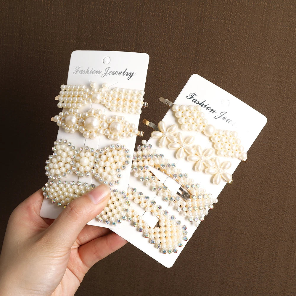 5/8PCS/Set Women Girls Elegant Imitation Pearls