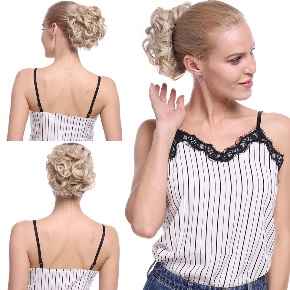 Cover Hairpiece Extension Hair Bun