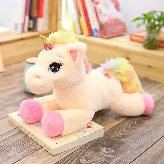 Large Cute Cartoon Unicorn Plush Toys Stuffed Animal Horse Pillow