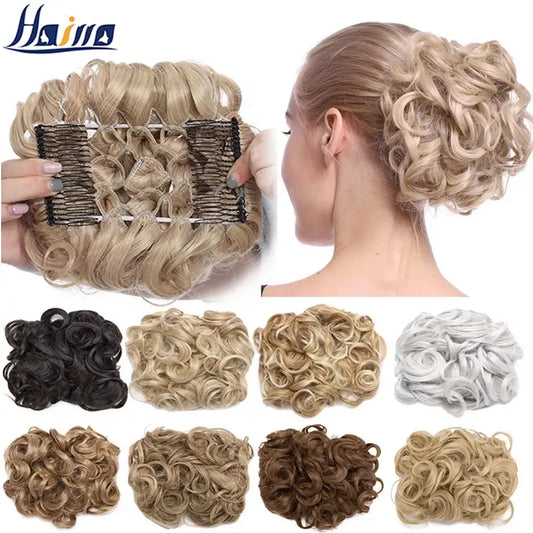 Cover Hairpiece Extension Hair Bun