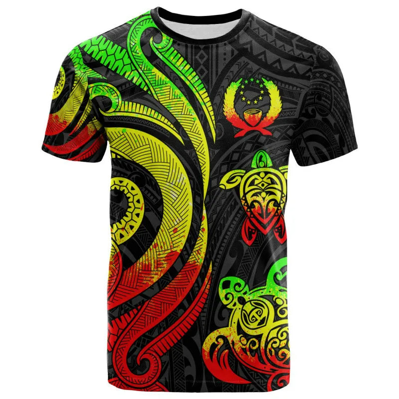 Retro tribal island men and women casual