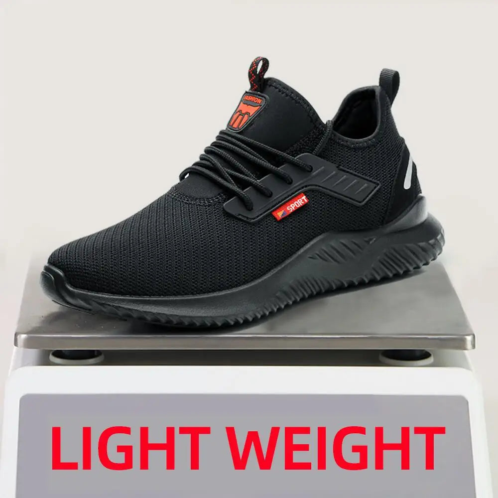 Work Safety Shoes Anti-Smashing Steel Toe Puncture Proof Construction Lightweight Breathable Sneakers shoes Men Women is Light