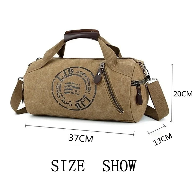 Durable Multifunction Handbag Men Canvas Sport Bag