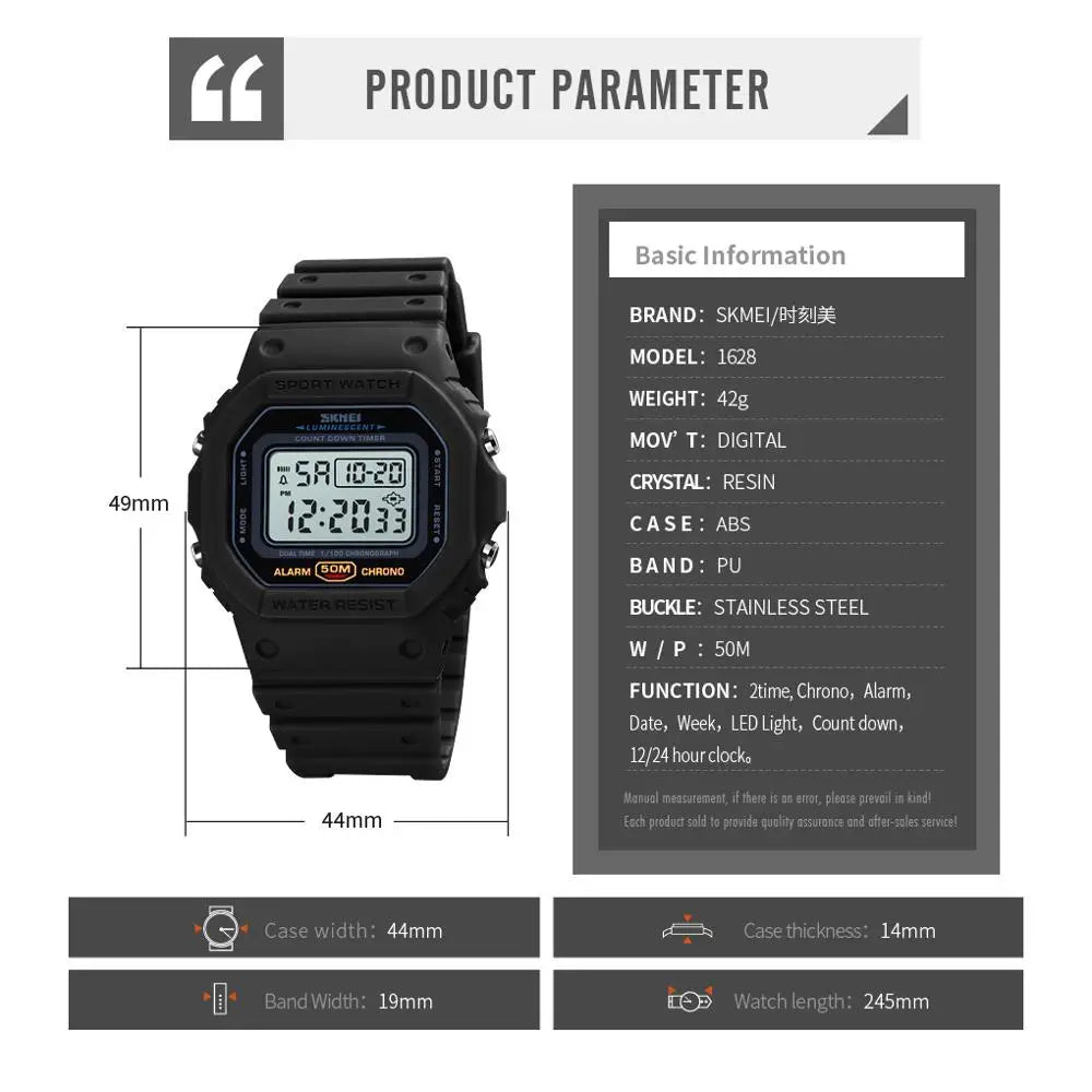 Multifunctional Digital Sport Watch Men