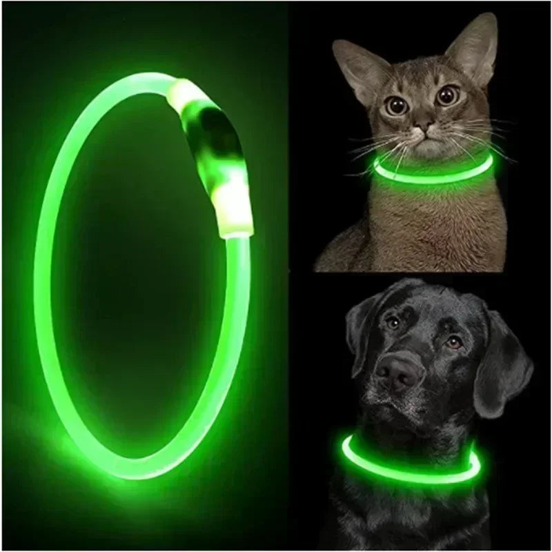 Led Dog Collar Luminous USB Cat Dog Collar 3 Modes Led Light Glowing