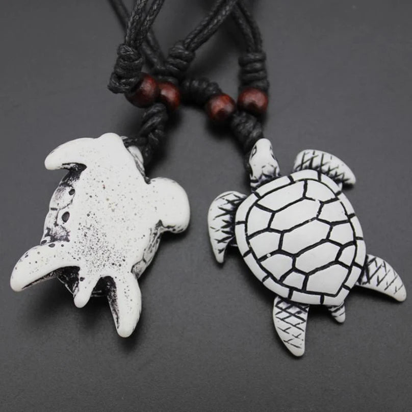 Turtle necklace for women men yak bone tortoise Hawaiian tribal