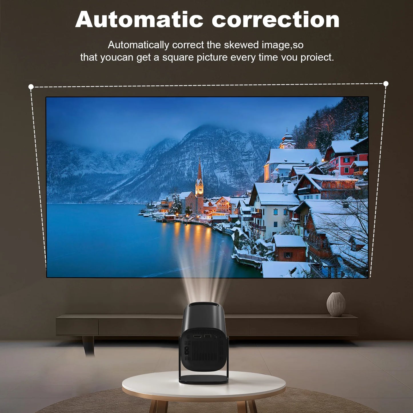 P30 Smart Mini Projector Android 11 WiFi6 Support 4K 1080P Projector 2.4G&5G WiFi