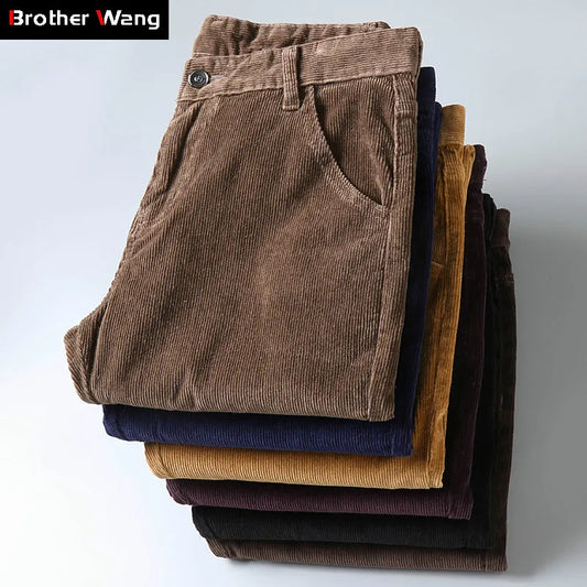 Stretch Regular Fit Trousers Male Brand Clothes