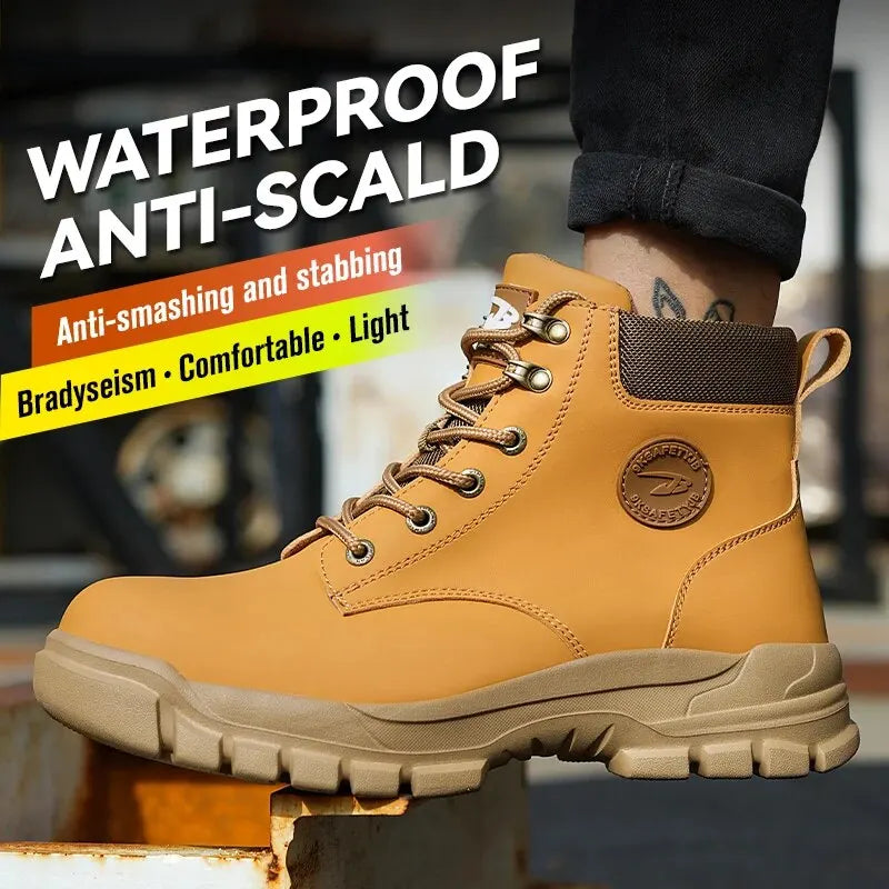 Waterproof Men's Safety Work Boots Steel Toe