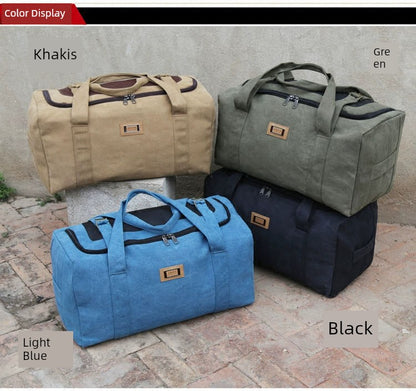 Thickened Canvas Men's and Women's Oversized Moving Quilt Luggage Bag