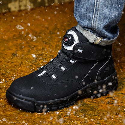 2024 Rotating Buttons Safety Shoes Men Waterproof Work Boots