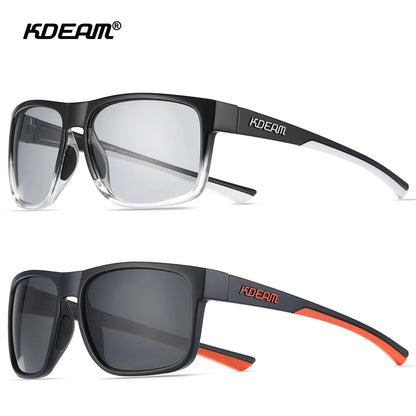 KDEAM Photochromic And Polarized Unisex Sunglasses Square UV400 Shades