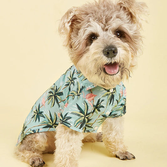 Hawaii Dog Clothes Summer Beach Pet T-Shirt For Small Medium Larger Dogs Puppy Cat Chihuahua Clothing Pet Costume Coat