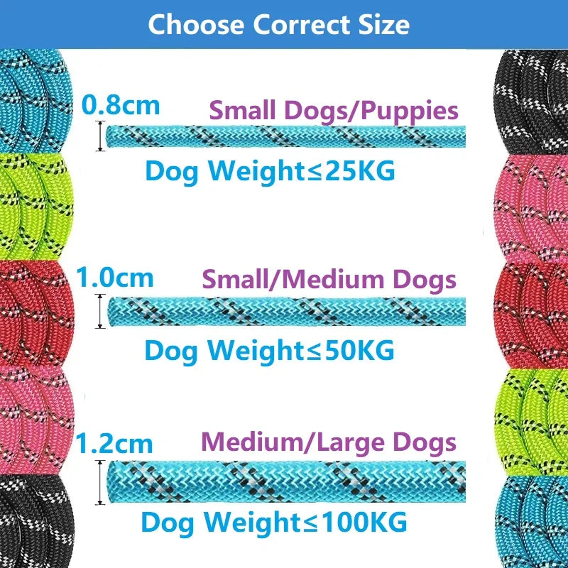 Strong Dog Leashes with Soft Cushion Handle