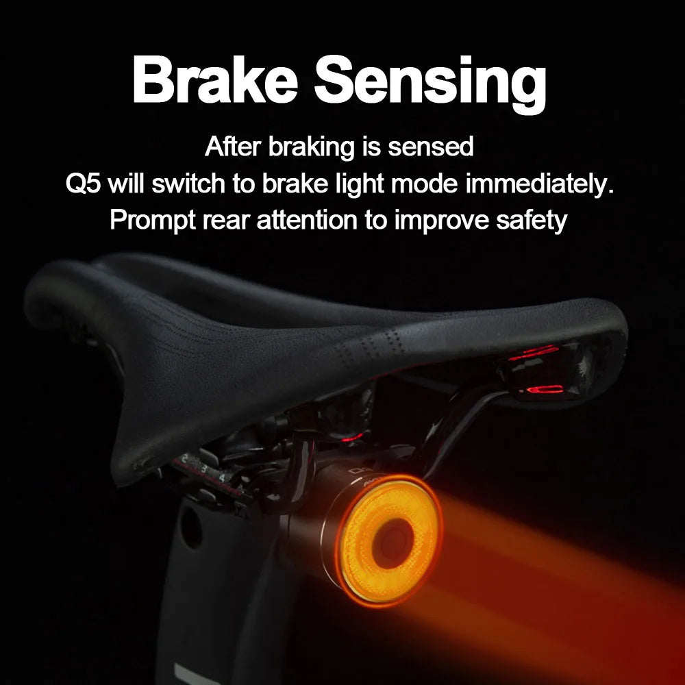 Bicycle Smart Auto Brake Sensing Light IPx6 Waterproof