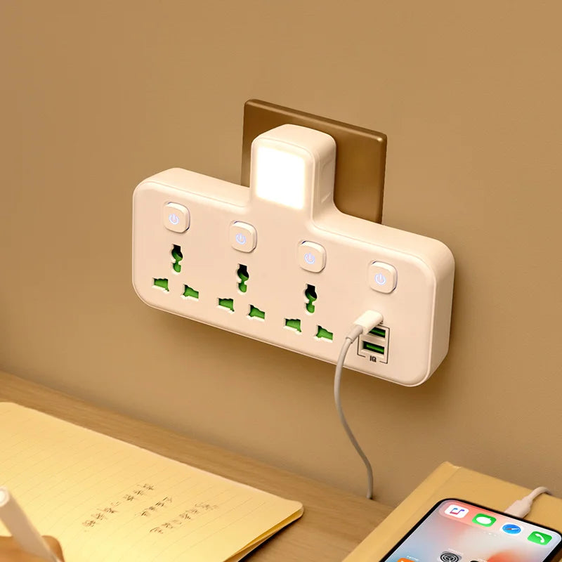 Eu Us Uk Au Plug Ac Outlet Power Strip Multiprise Wall Socket Universal Network Filter with Usb Cherger Separate Switch Adapter