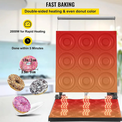 Electric Donut Maker, 9 Holes Commercial