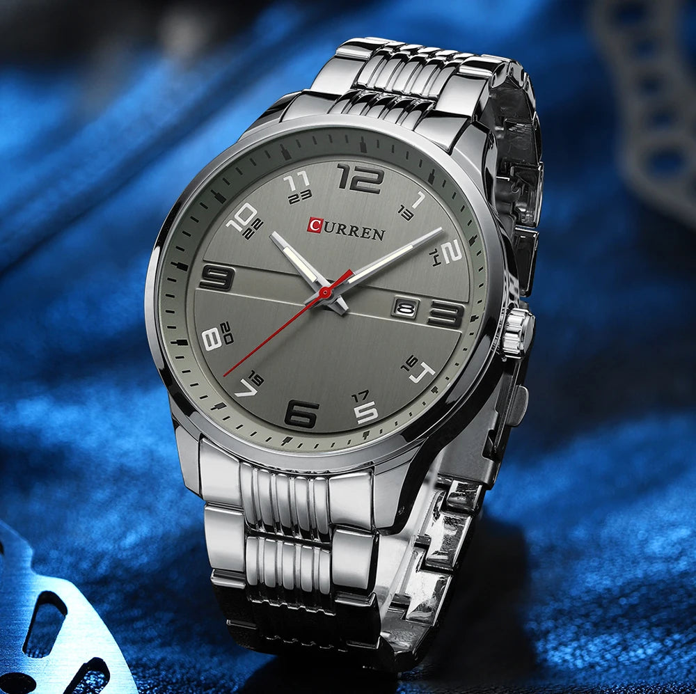 Business Men Luxury Watches Stainless Steel Quartz