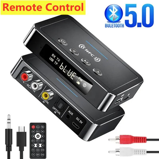 Bluetooth 5.0 Receiver Transmitter FM Stereo AUX 3.5mm