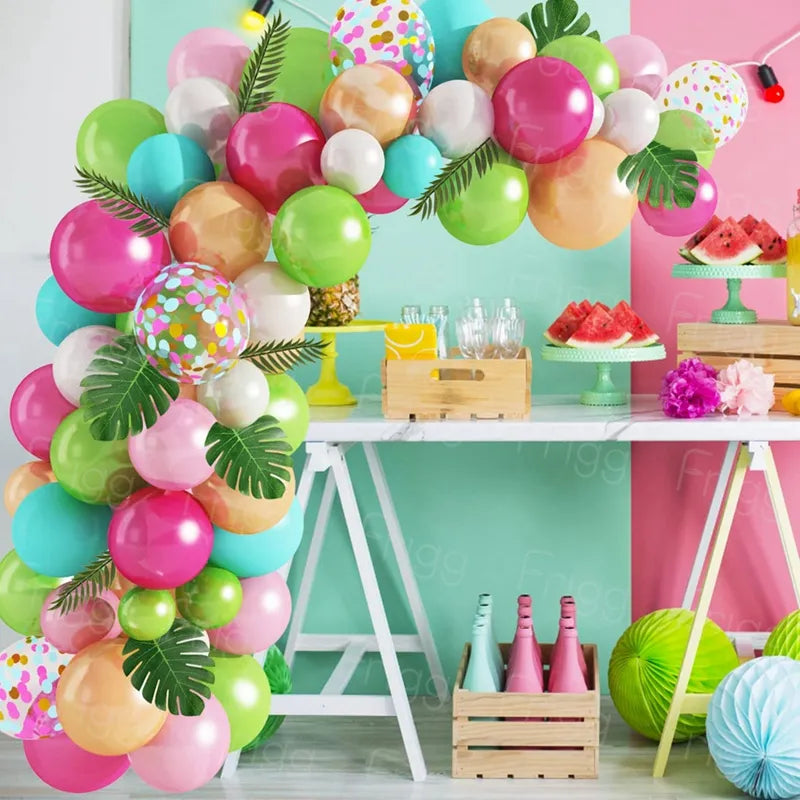 Tropical Hawaiian Balloon Garland Arch Kit Balloon