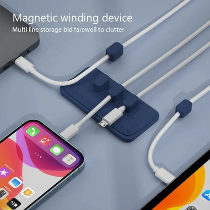 Magnetic Mouse Wire Organizer USB Charging Line Holder