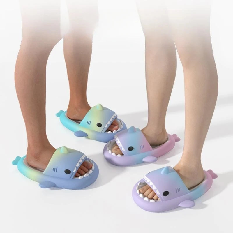 Summer Shark Slippers Women Fashion Sandals Gradient Color