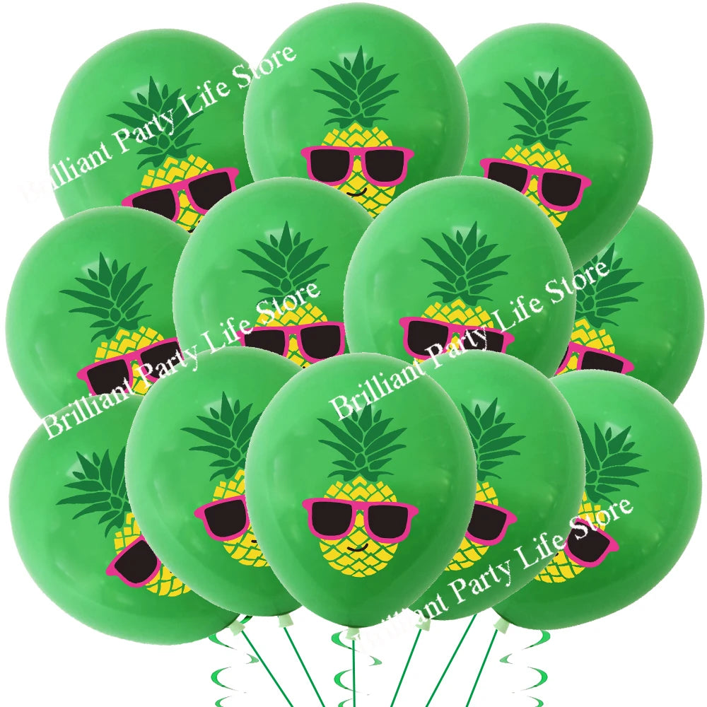 12inch Lots Summer Party Balloons Hawaii Flamingo Balloons Tropical Beach Party Supplies Hawaii Birthday Party Decorations