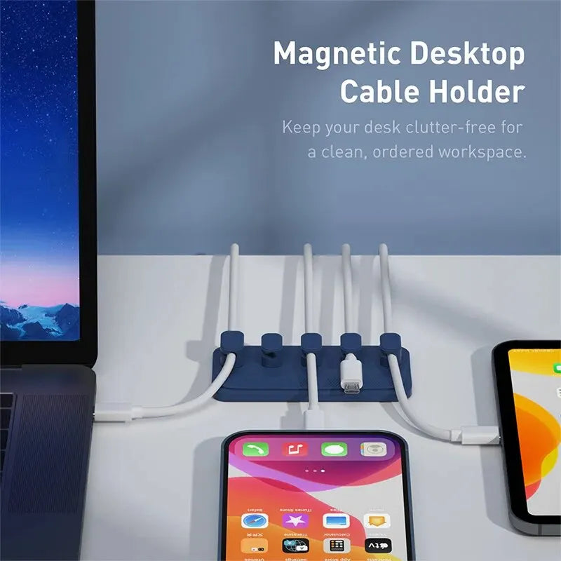 Magnetic Mouse Wire Organizer USB Charging Line Holder