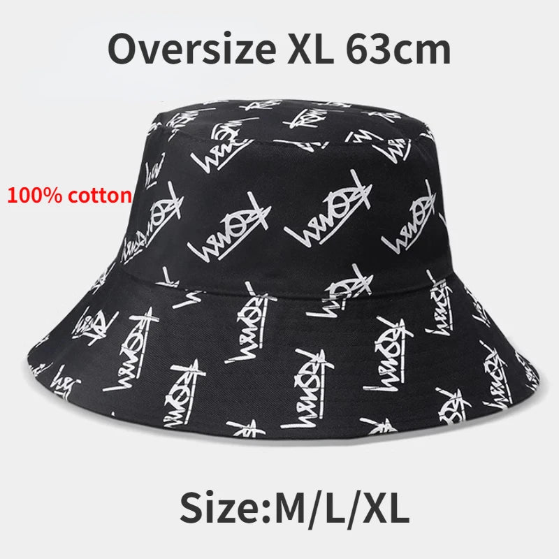 Summer Big Head Letter Bucket Hat