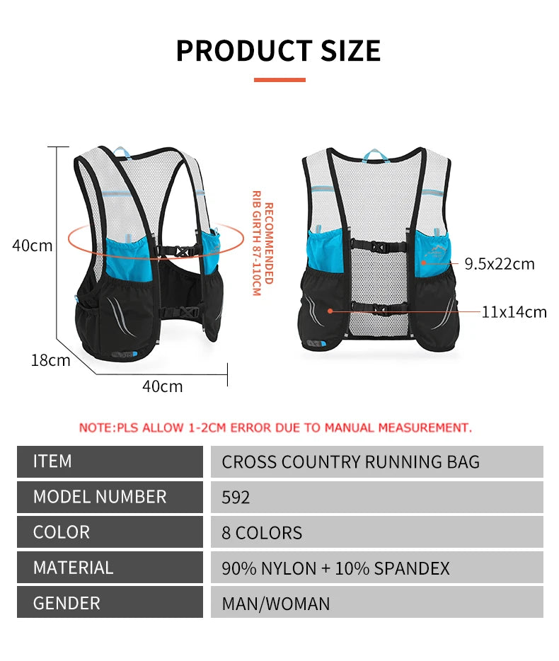 Lightweight running backpack hydration