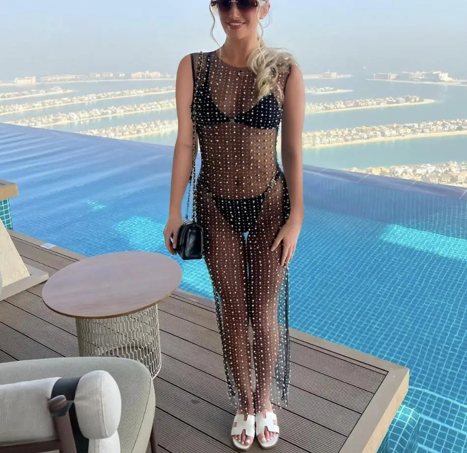 See Through Mesh Sheer Pool Party Dresses